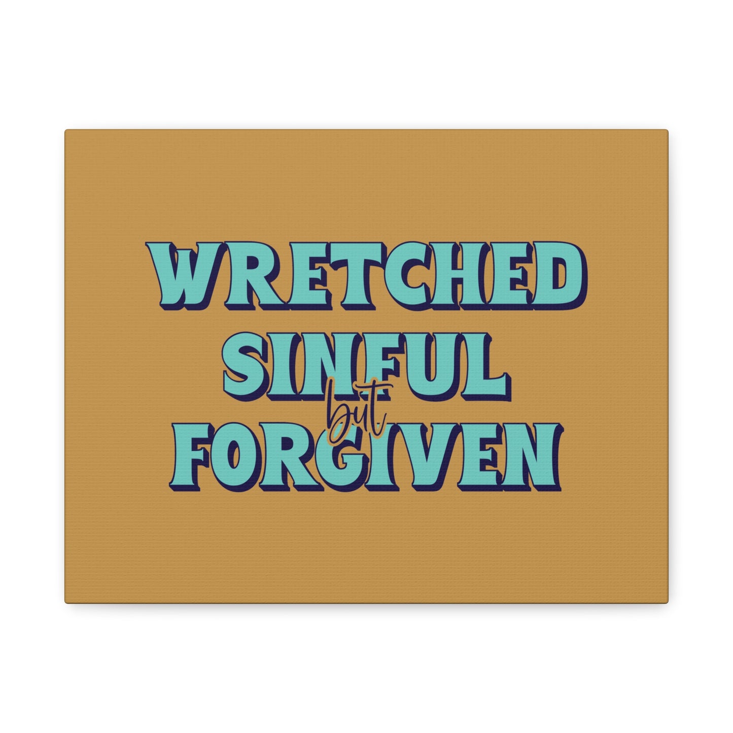 But Forgiven Orange 1 John 1:9 Bible Canvas Christian Wall Art Ready to Hang