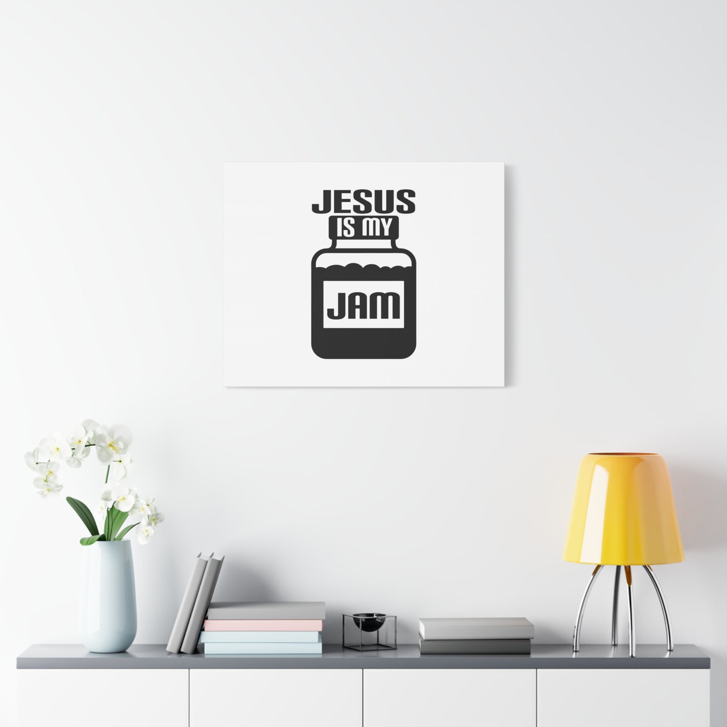 Scripture Canvas Jesus Is My Jam Psalms 16:5 Christian Wall Art Bible Verse Print Ready to Hang