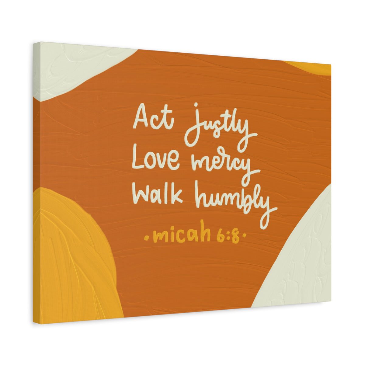 Scripture Canvas Act Justly Micah 6:8 Wall Art Bible Verse Print Ready to Hang