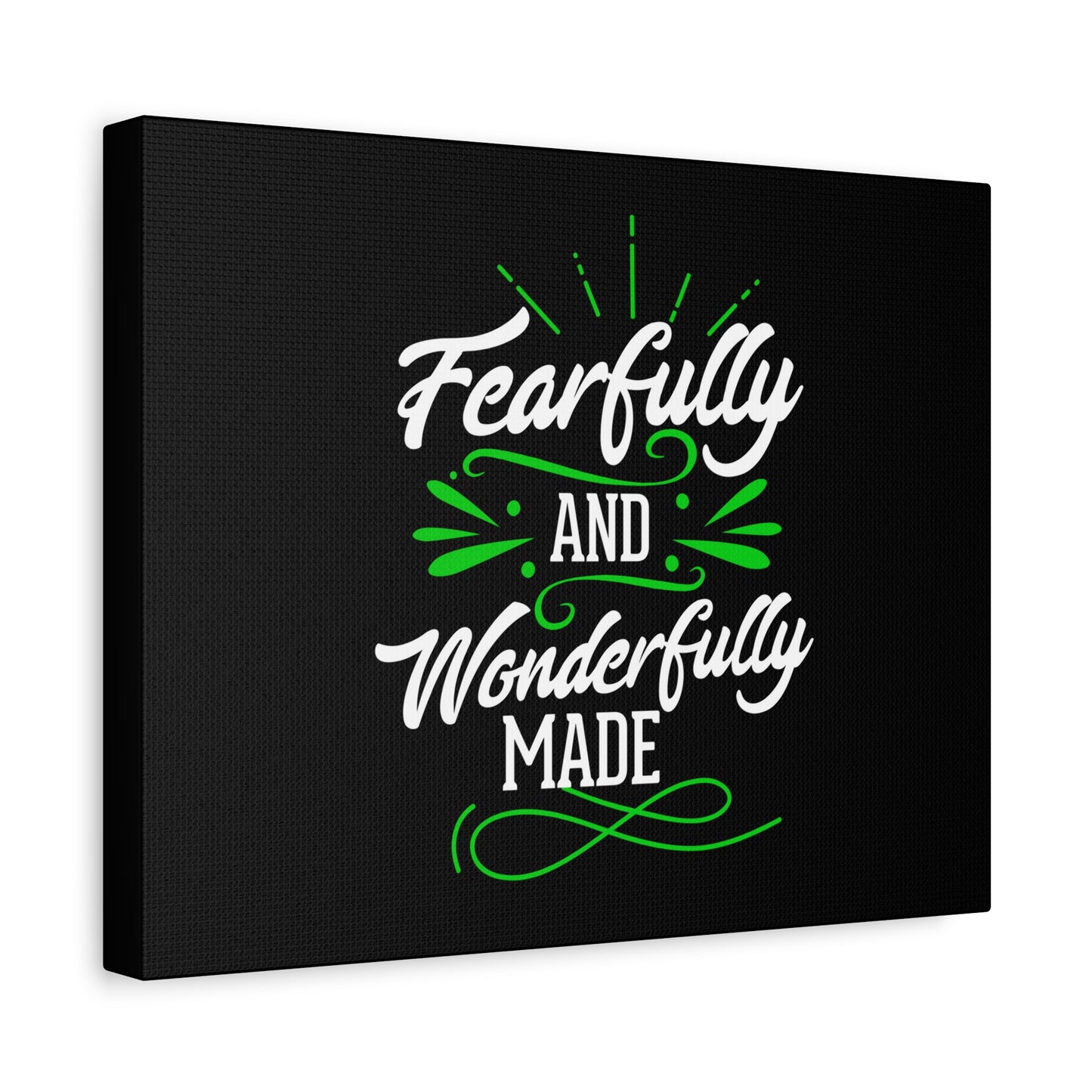 Scripture Canvas Wonderfully Made Psalm 139:14 Christian Wall Art Print Ready to Hang