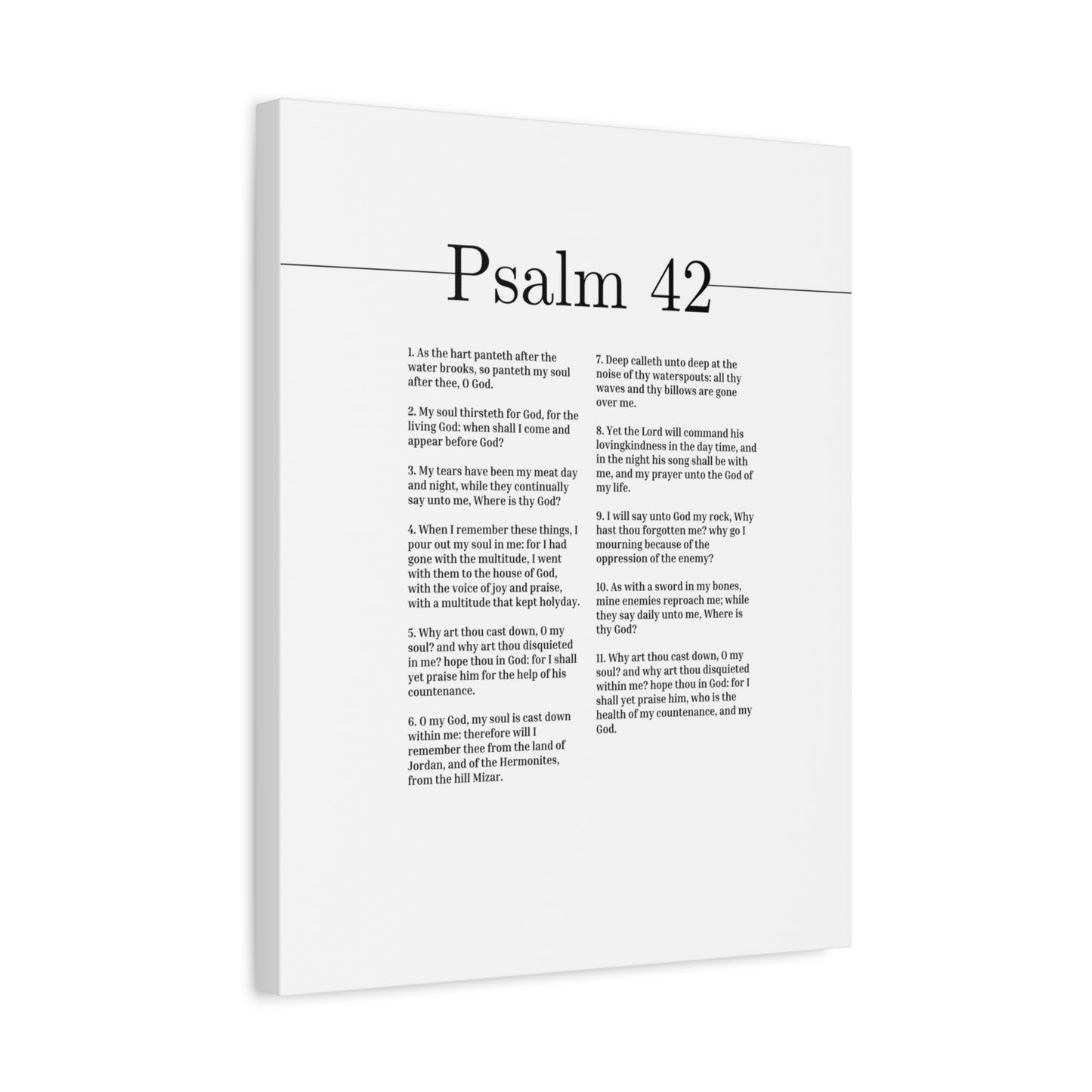Scripture Canvas My Soul Thirsteth For God Psalm 42 Christian Wall Art Bible Verse Print Ready to Hang