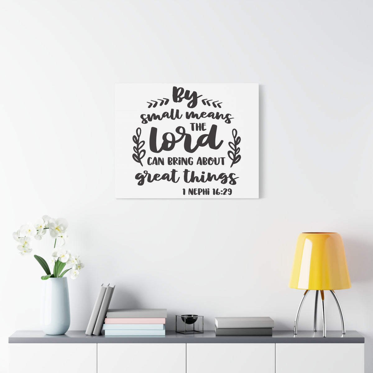Scripture Canvas The Lord Can 1 Nephi 16:29 Christian Wall Art Bible Verse Print Ready to Hang