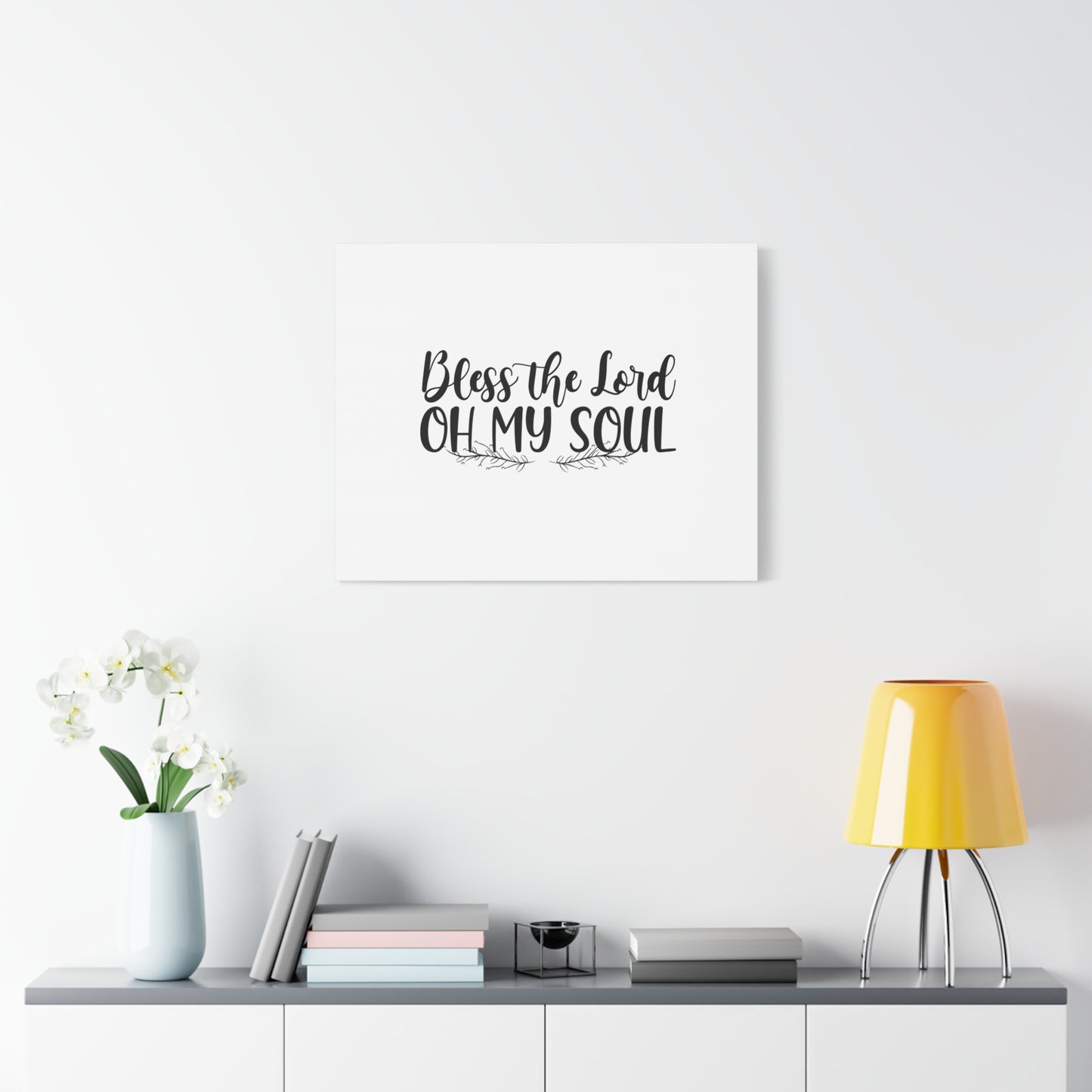 Scripture Canvas Bless The Lord Oh My Soul Psalm 103:1 Christian Wall Art Bible Verse Print Ready to Hang