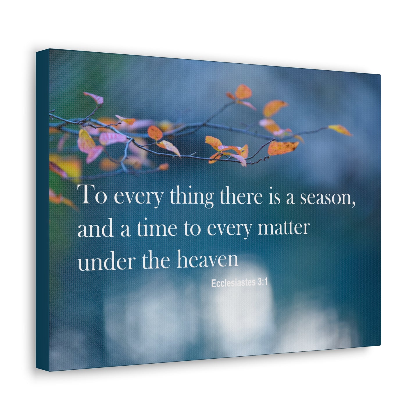 Under The Heaven Ecclesiastes 3:1 Bible Verse Canvas Christian Wall Art Ready to Hang