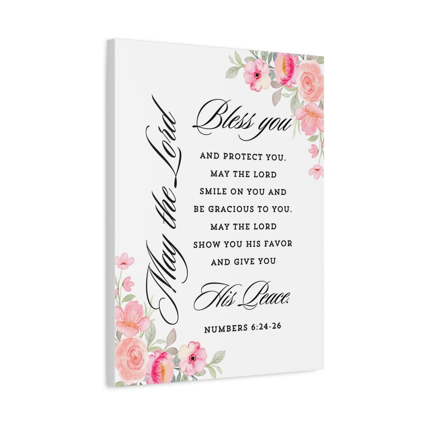 Scripture Walls Numbers 6:24-26 His Blessing Upon You Bible Verse Canvas Christian Wall Art Ready to Hang Unframed