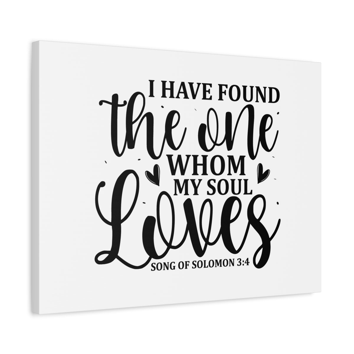 Scripture Canvas My Soul Loves Song Of Solomon 3:4 Christian Wall Art Bible Verse Print Ready to Hang