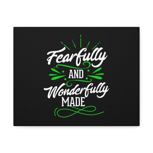 Wonderfully Made Psalm 139:14 Christian Wall Art Print Ready to Hang