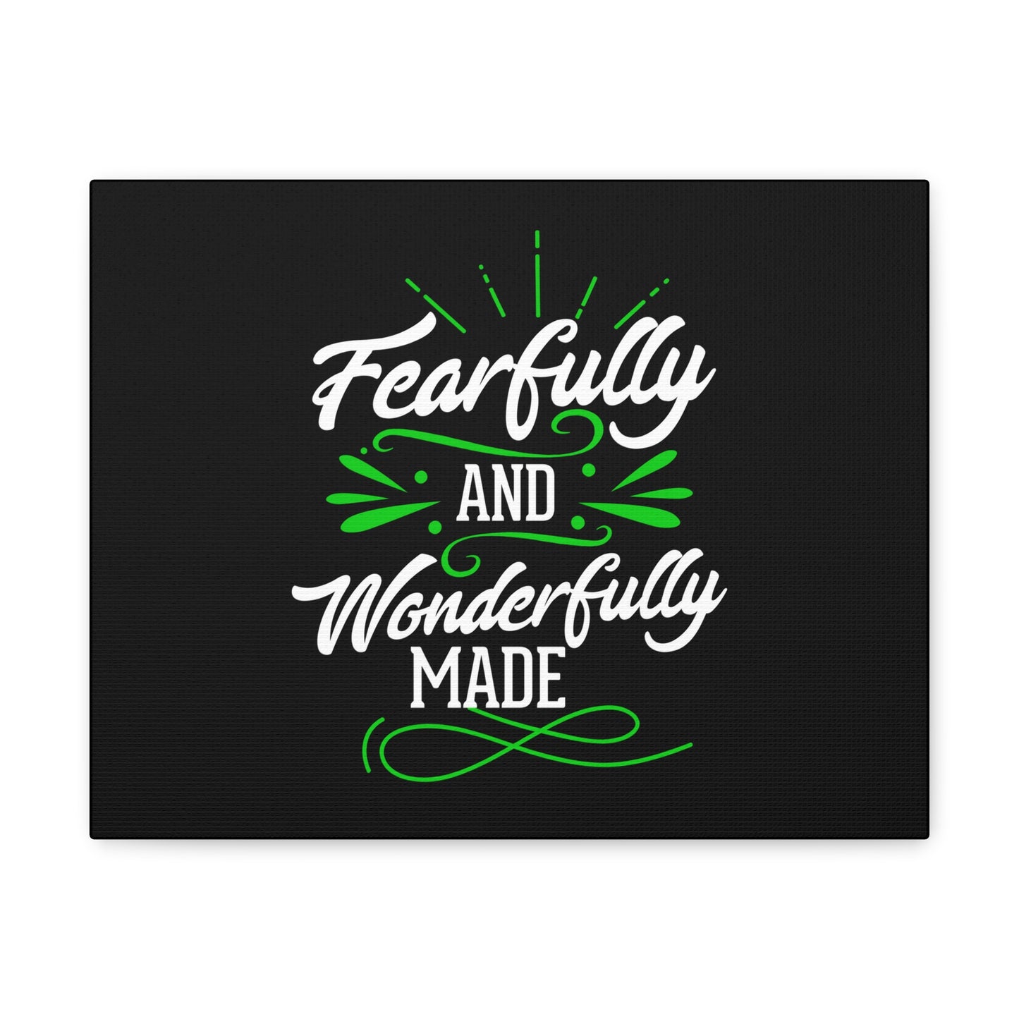 Wonderfully Made Psalm 139:14 Christian Wall Art Print Ready to Hang