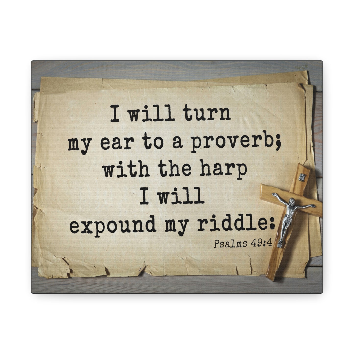 To A Proverb Psalms 49:4 Bible Verse Canvas Christian Wall Art Ready to Hang