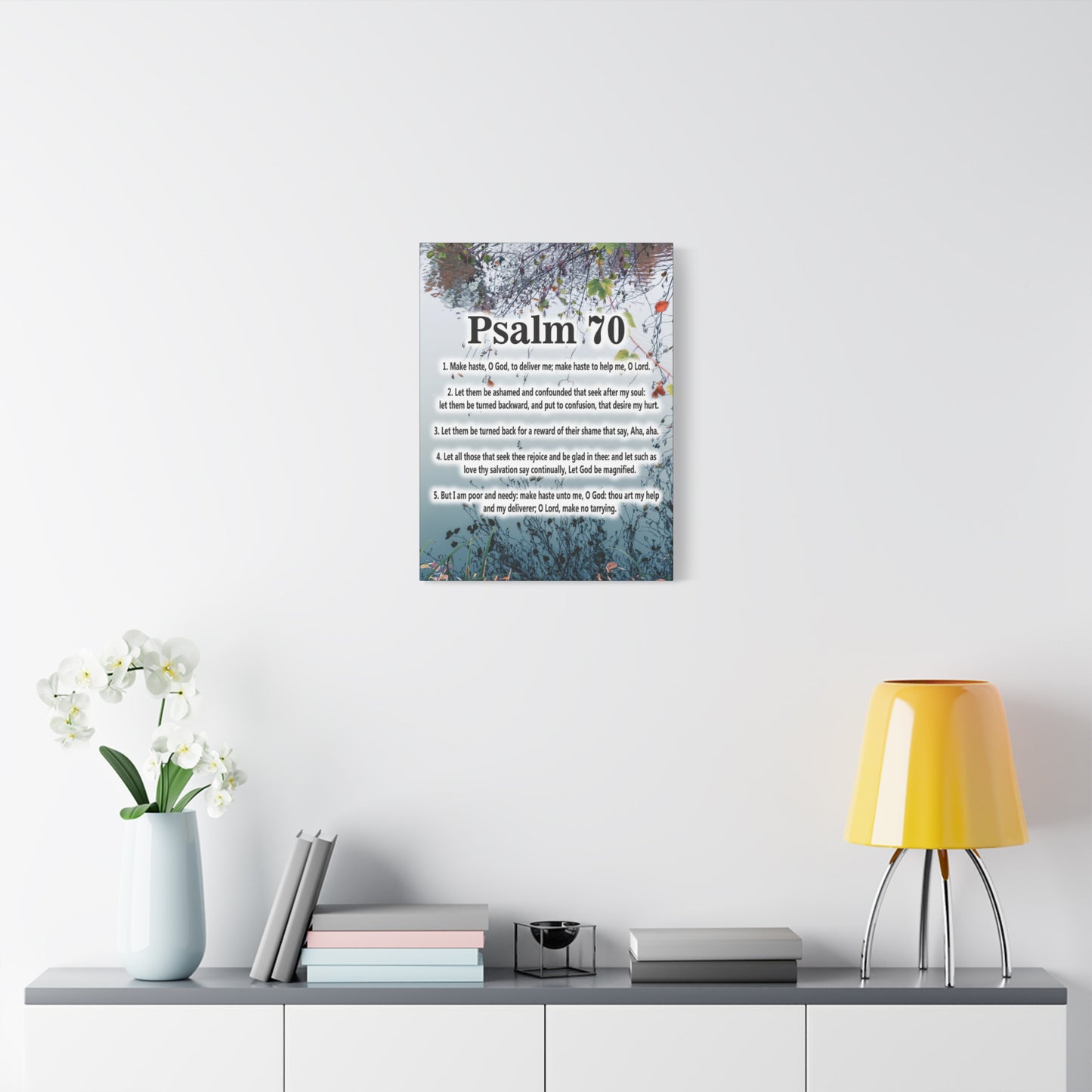 Scripture Walls Make Haste Psalm 70:1 Christian Wall Art Bible Verse Print Ready to Hang