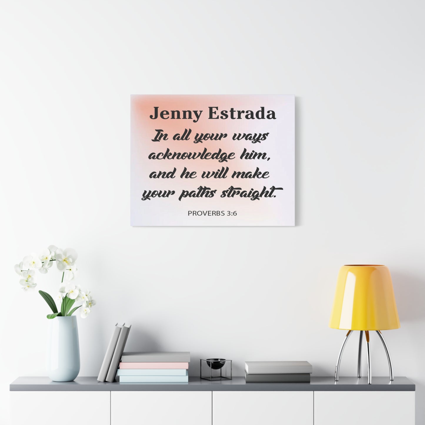 Pesronalized Proverbs 3:6 Canvas Gallery Wraps