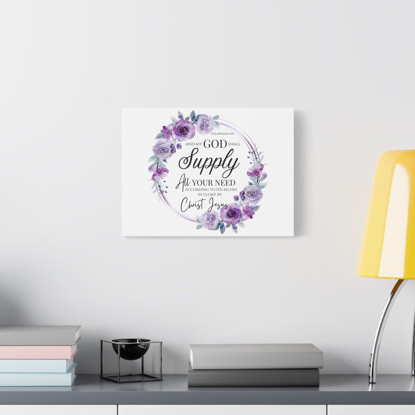 Copy of Scripture Walls Philippians 4:19 God Shall Supply Bible Verse Canvas Christian Wall Art Ready to Hang Unframed