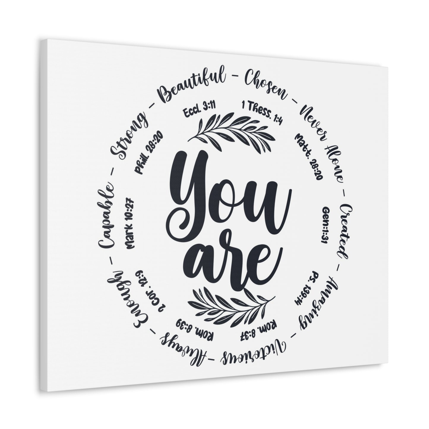 You Are What God Says You Are Bible Verse Canvas Christian Wall Art Ready to Hang Unframed