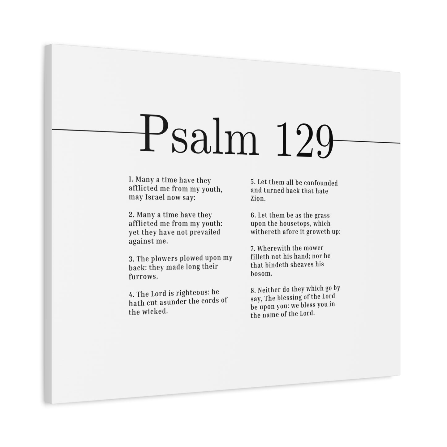 Scripture Canvas The Lord Is Righteous Psalm 129 Christian Wall Art Bible Verse Print Ready to Hang