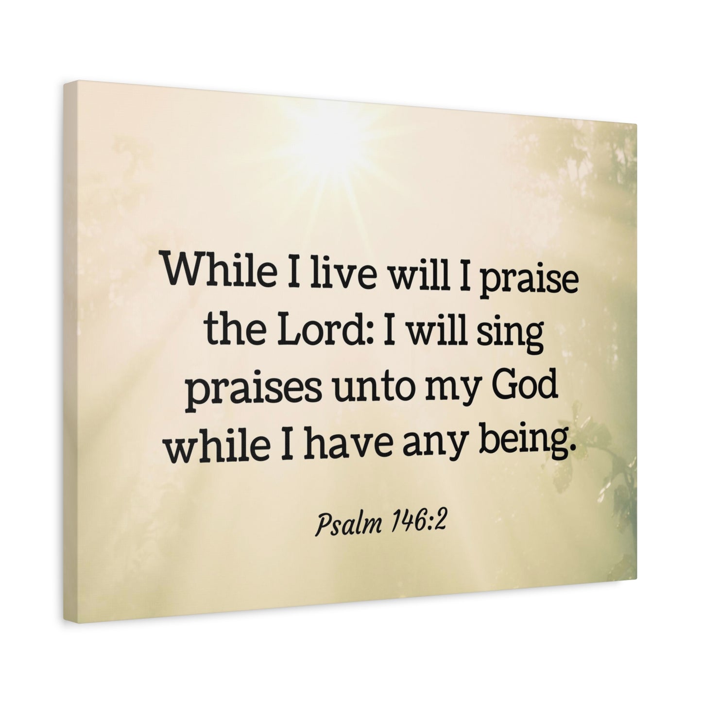 Scripture Walls I Live Will I Praise Psalm 146:2 Bible Verse Canvas Christian Wall Art Ready to Hang