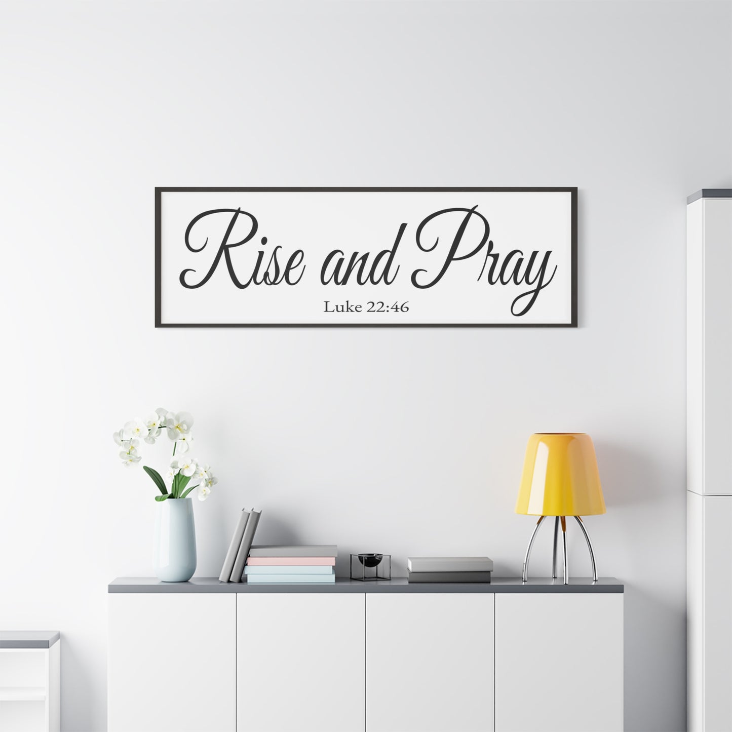 Scripture Walls Luke 22:46 White Bible Verse Canvas Christian Wall Art Ready to Hang Unframed