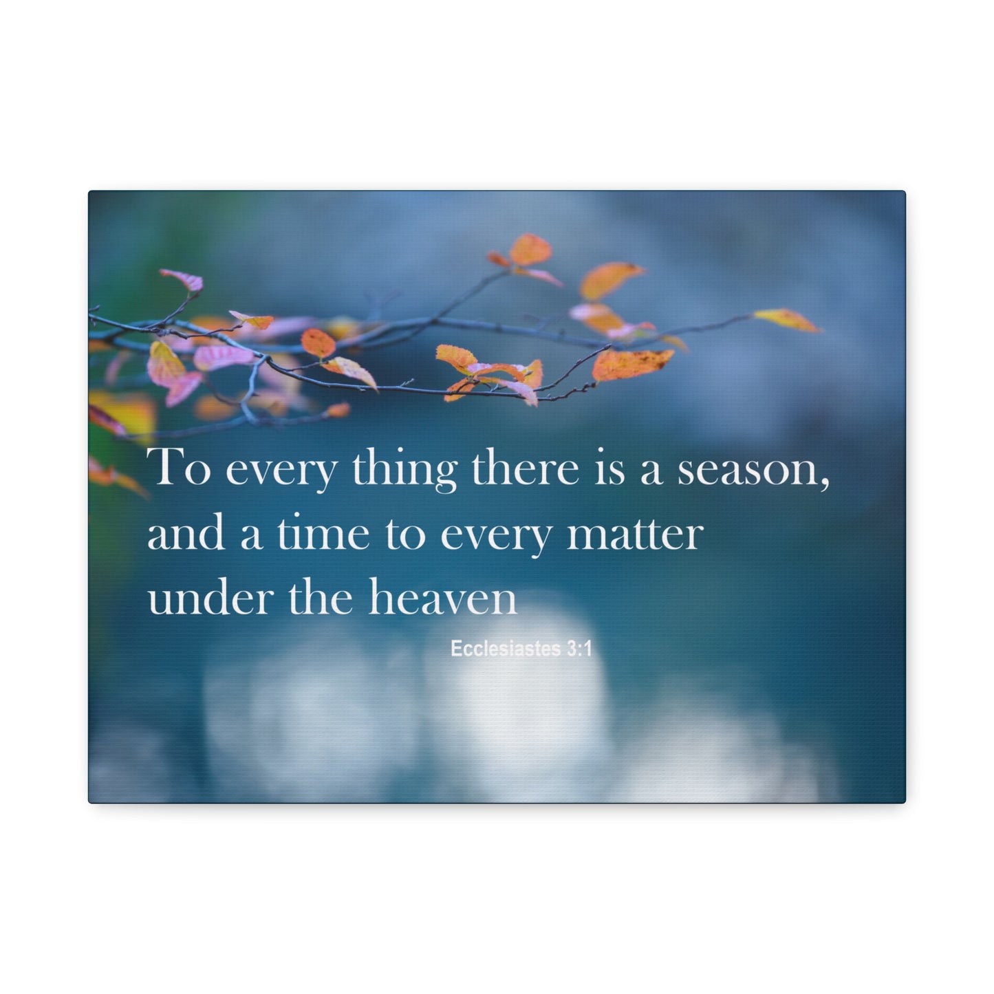 Under The Heaven Ecclesiastes 3:1 Bible Verse Canvas Christian Wall Art Ready to Hang