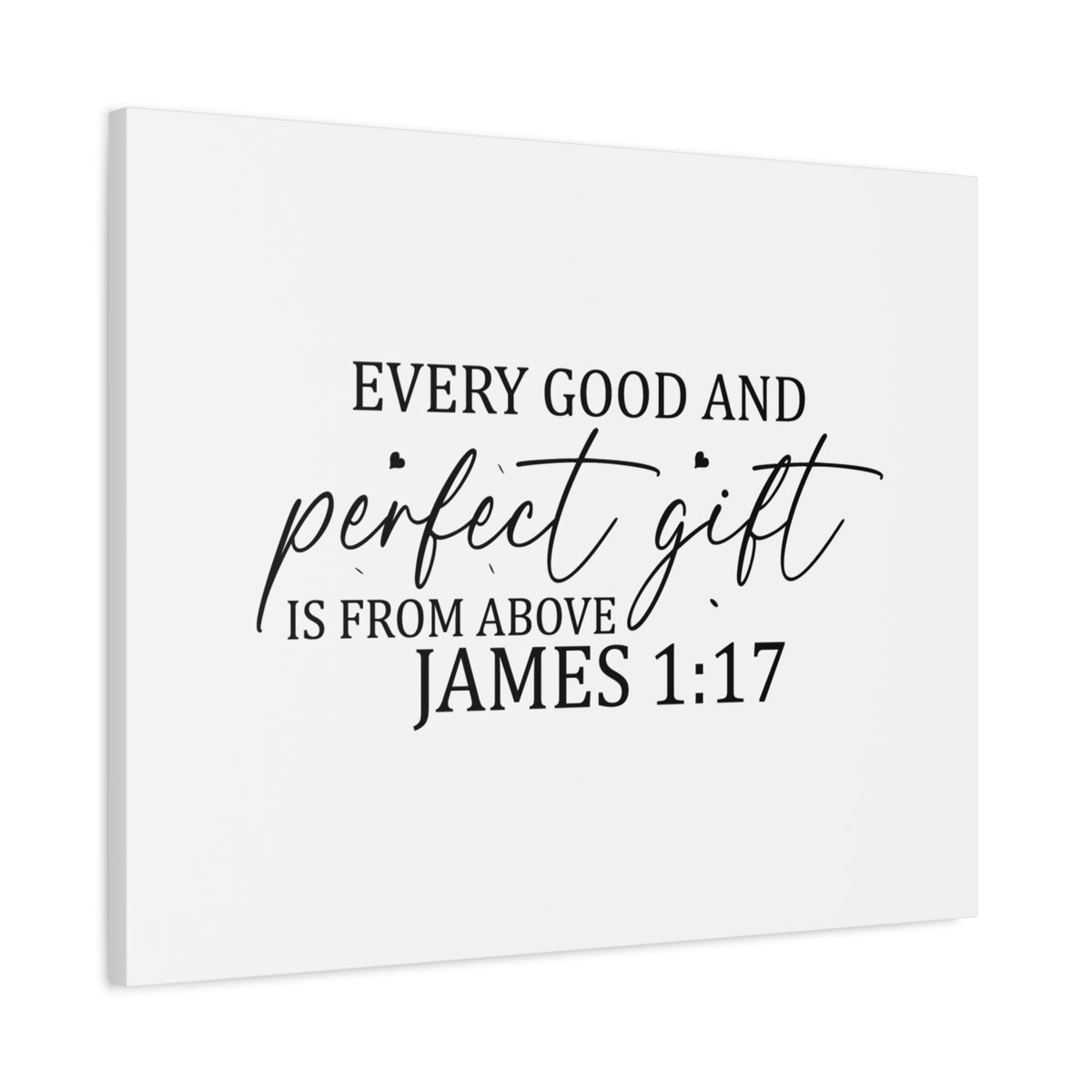 Scripture Canvas Perfect Gift James 1:17 Christian Wall Art Bible Verse Print Ready to Hang