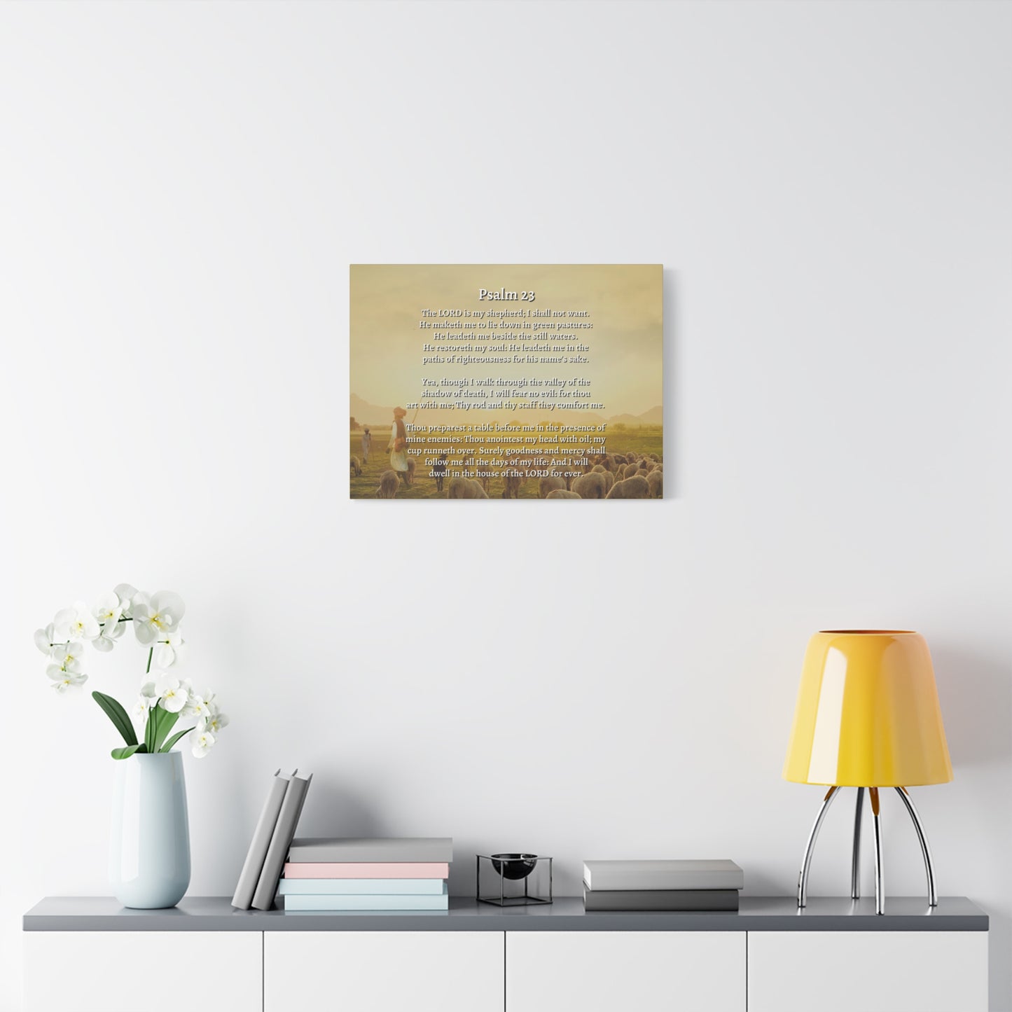 Scripture Walls Lord Is My Shepherd Herding Psalm 23 Bible Verse Canvas Christian Wall Art Ready to Hang