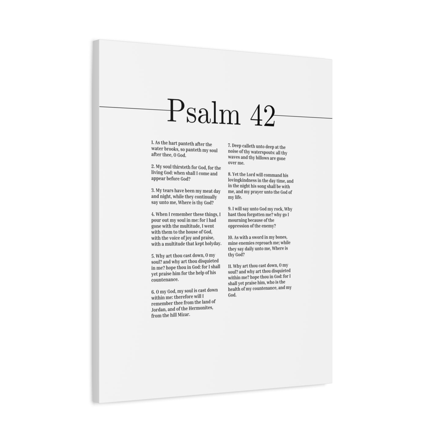 Scripture Canvas My Soul Thirsteth For God Psalm 42 Christian Wall Art Bible Verse Print Ready to Hang