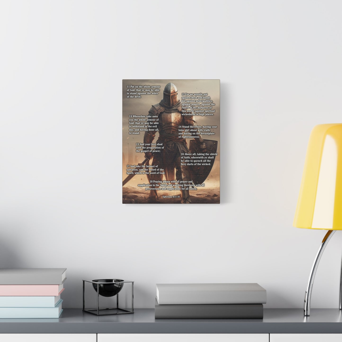 Scripture Walls Armour of God Ephesians 6:11-18 Standing Warrior Christian Wall Art Print Ready to Hang Unframed