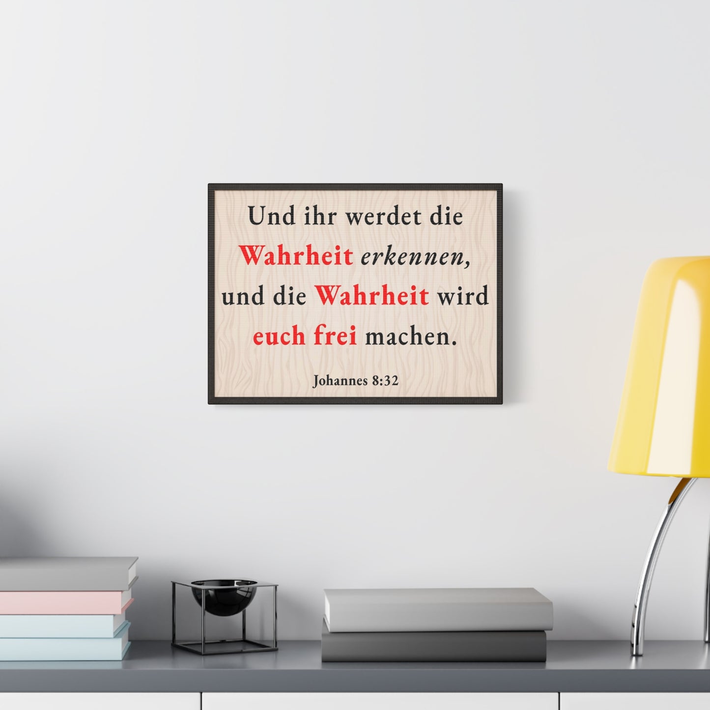 Scripture Walls Johannes 8:32 John 8:32 Truth Will Set You Free Bible Verse Canvas Christian Wall Art Ready to Hang Unframed