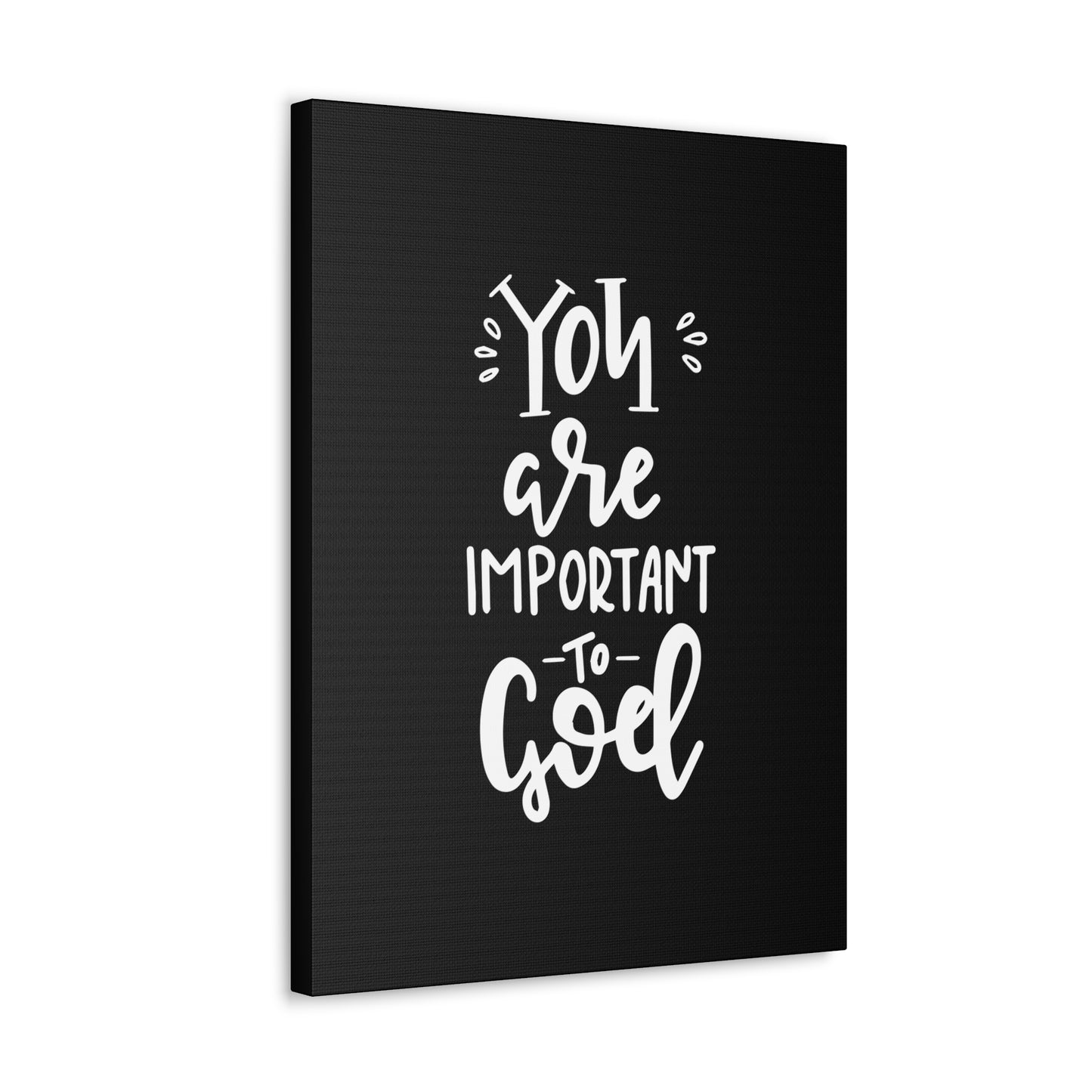 You Are Important To God 1 Peter 5:7 Black Christian Wall Art Bible Verse Print Ready to Hang