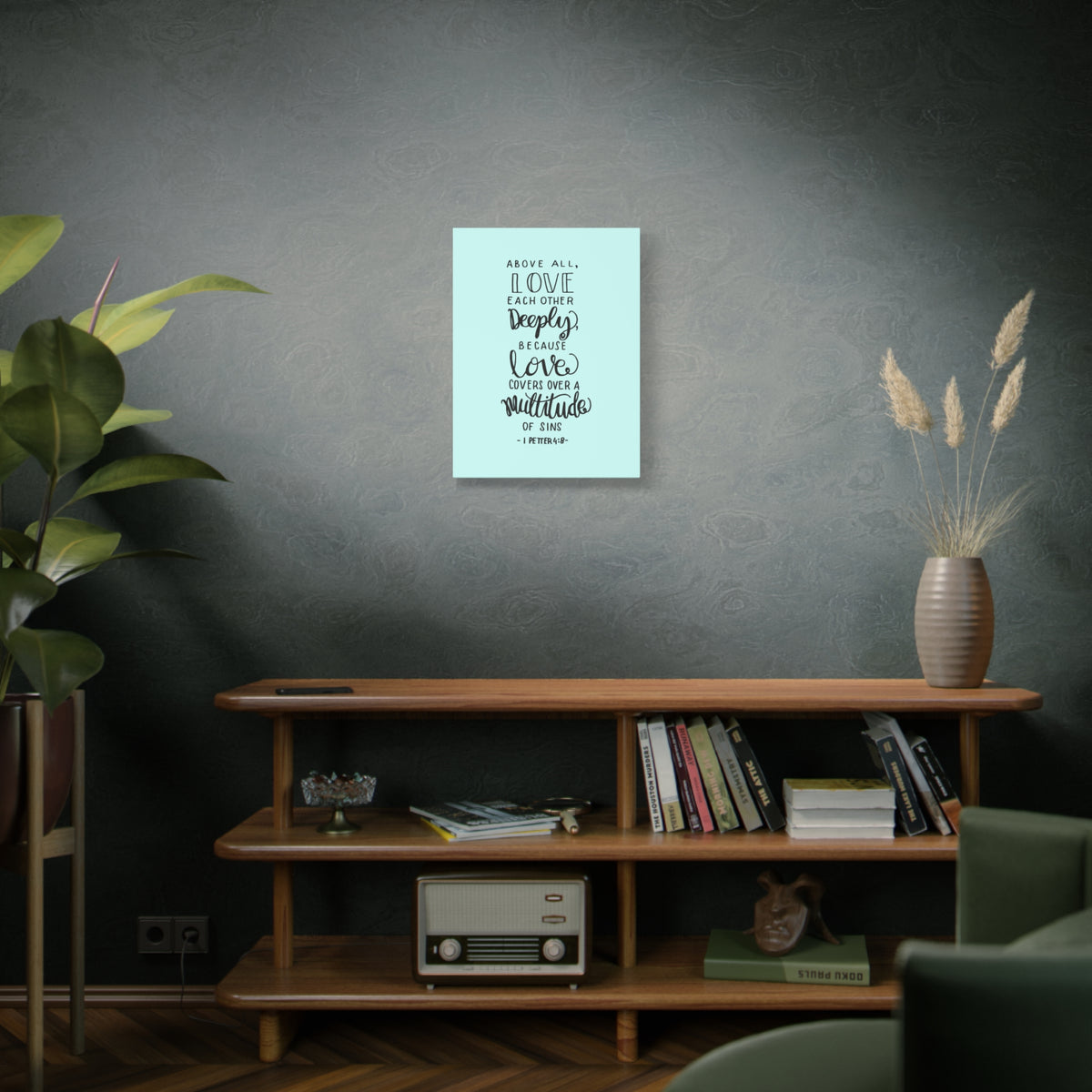Scripture Walls Above All Love 1 Peter 4:8 Bible Verse Canvas Christian Wall Art Ready To Hang