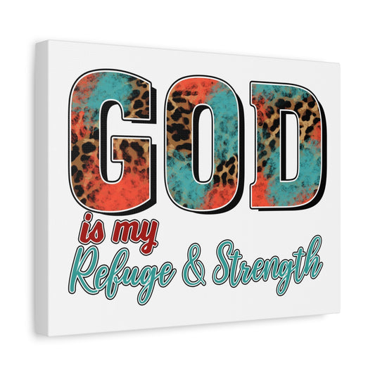Scripture Walls My Refuge My Strength Bible Verse Canvas Christian Wall Art Ready to Hang Unframed
