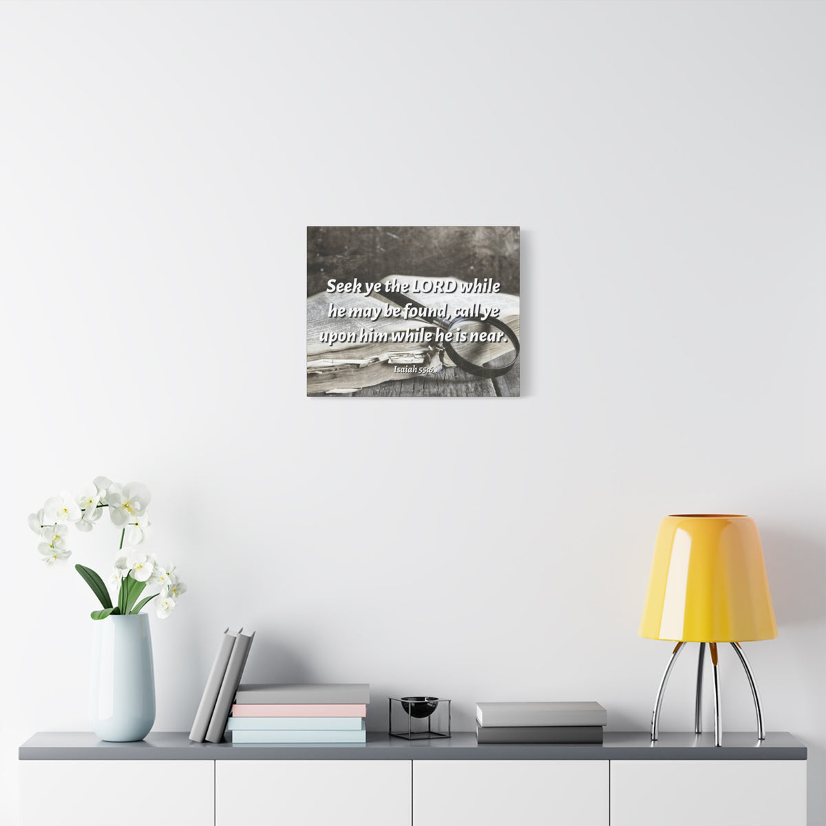 Scripture Canvas Be Found Isaiah 55:6 Christian Wall Art Bible Verse Print Ready to Hang
