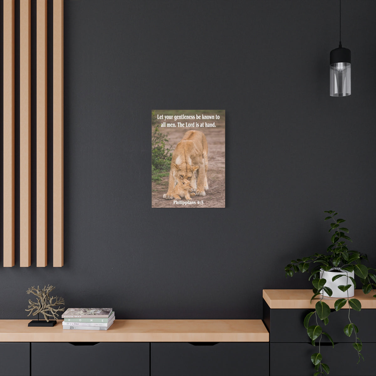 Scripture Canvas The Lord is at Hand Philippians 4:5 Christian Wall Art Bible Verse Print Ready to Hang