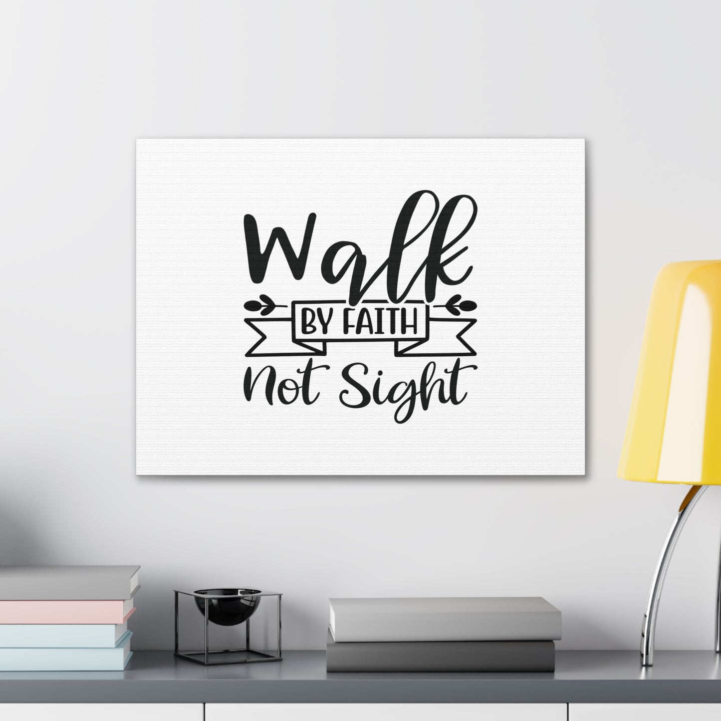 Walk By Faith 2 Corinthians 5:7 Banner Christian Wall Art Bible Verse Print Ready to Hang