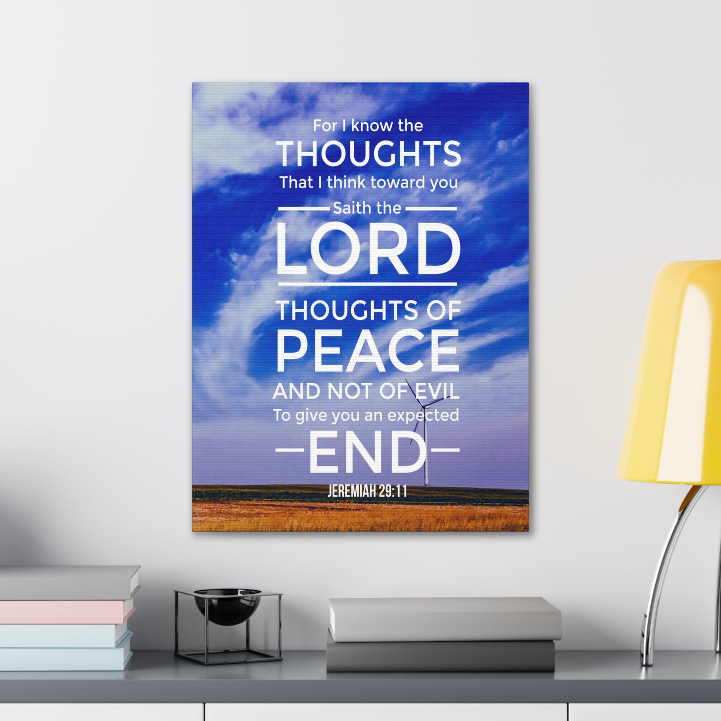 Thoughts of Peace Jeremiah 29:11 Christian Wall Art Bible Verse Print Ready to Hang