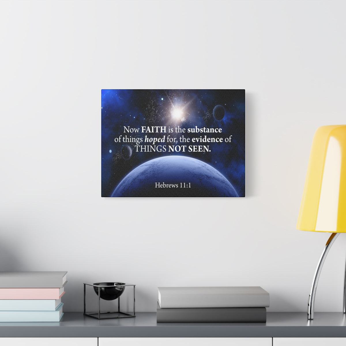 Scripture Canvas Things Not Seen Hebrews 11:1 Christian Wall Art Bible Verse Print Ready to Hang