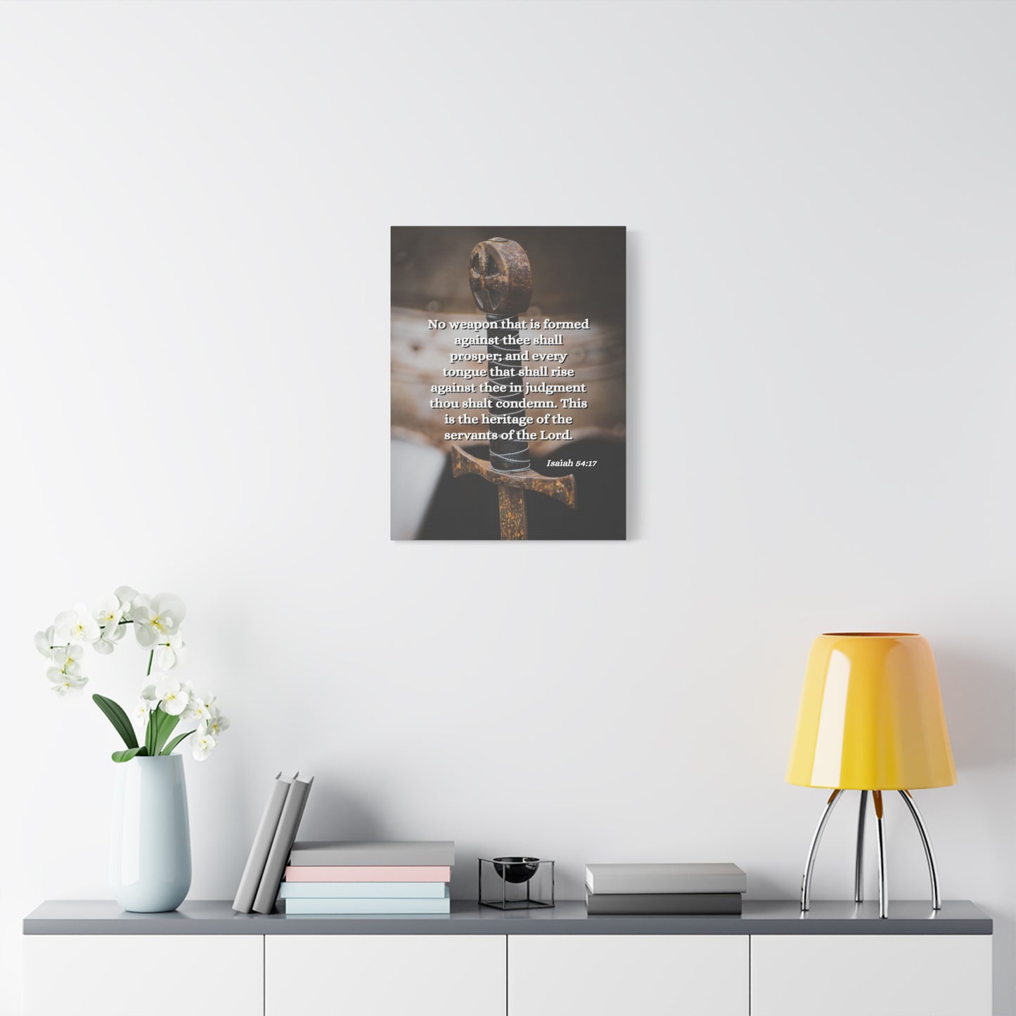 Scripture Walls No Weapon Isaiah 54:17 Bible Verse Canvas Christian Wall Art Ready to Hang