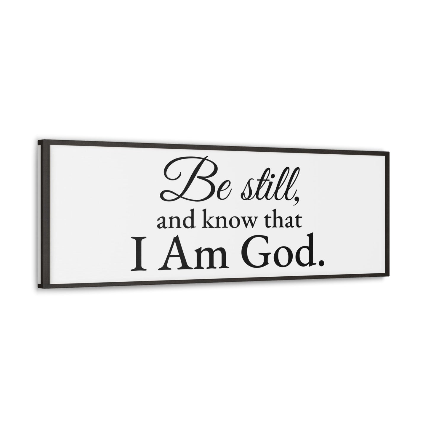 Scripture Walls Be Still Psalm 46:10 White Bible Verse Canvas Christian Wall Art Ready to Hang Unframed-Express Your Love Gifts