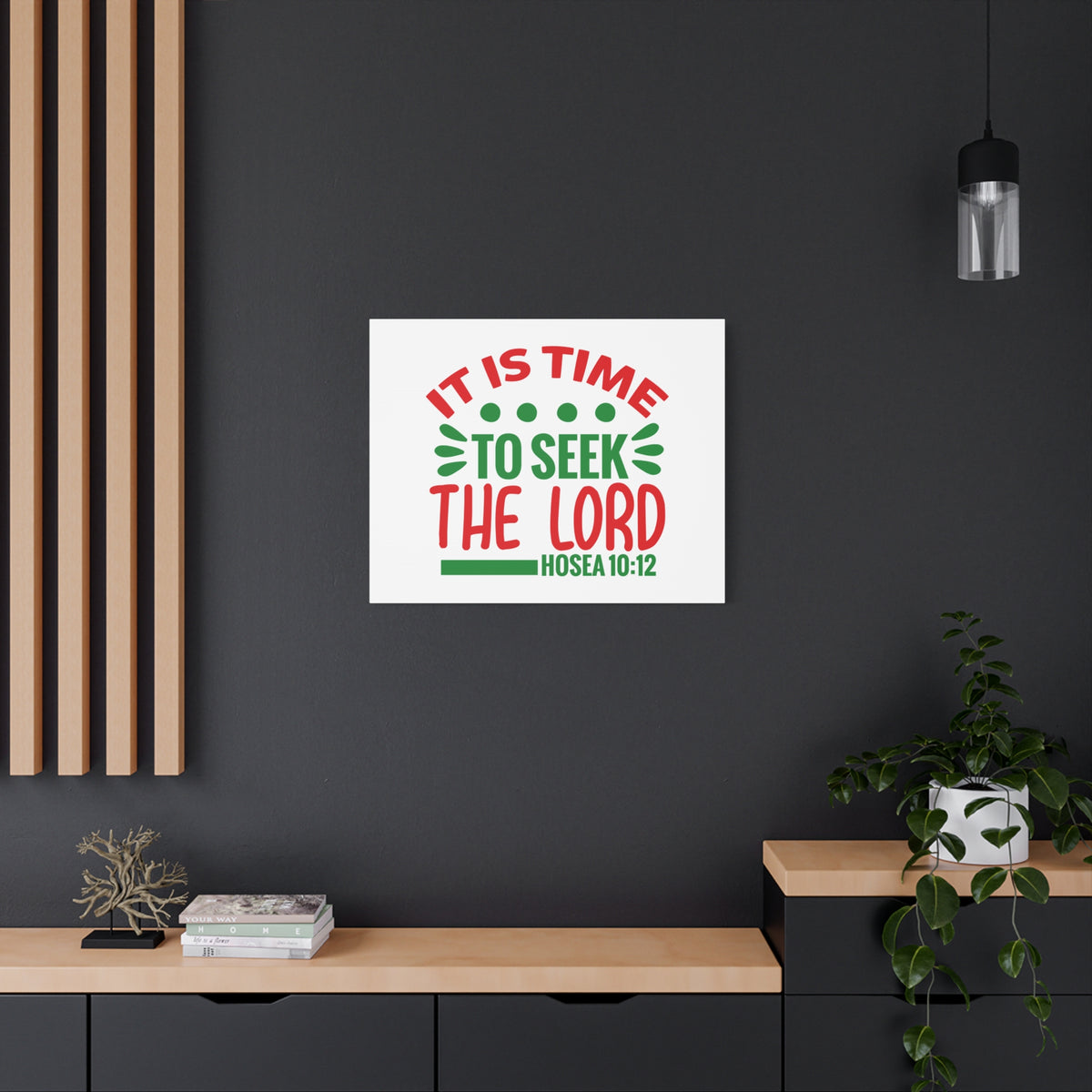 Scripture Canvas Seek The Lord Hosea 10:12 Christian Wall Art Bible Verse Print Ready to Hang