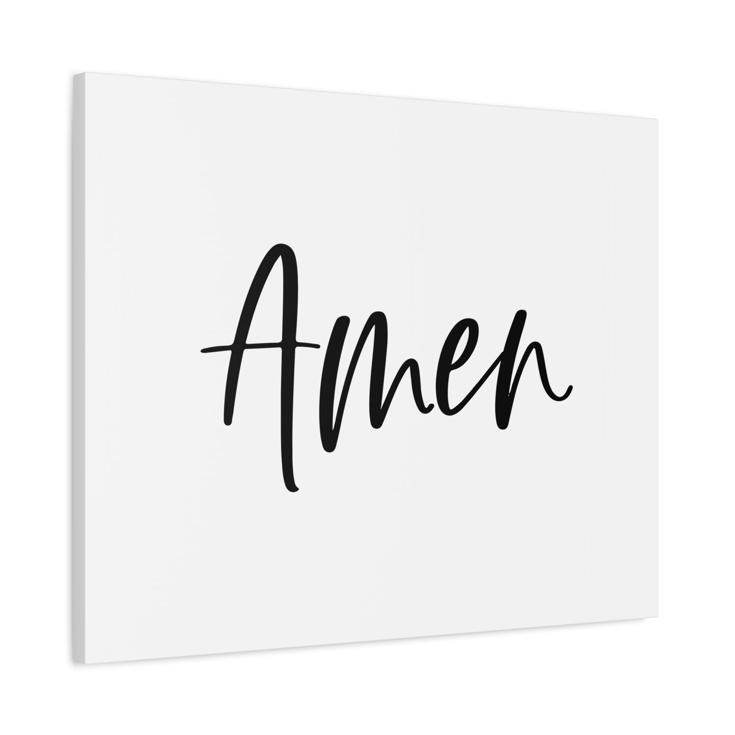 Scripture Canvas Amen White Psalms 106:48 Christian Wall Art Bible Verse Print Ready to Hang