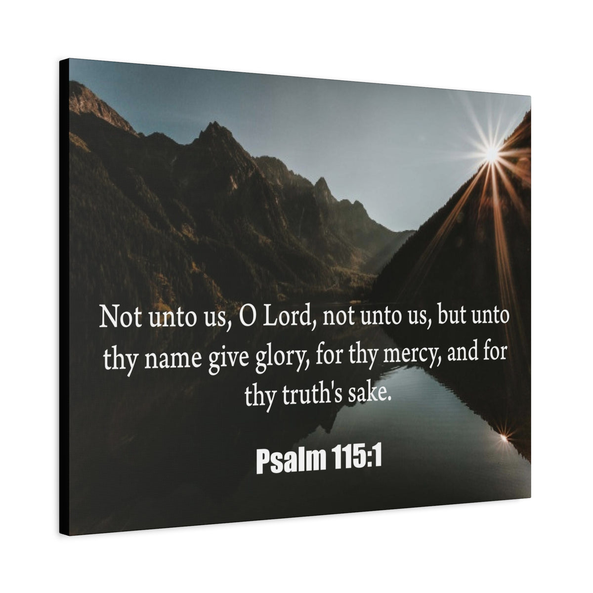 Scripture Canvas Not Unto Us Isaiah 41:10 Christian Wall Art Bible Verse Print Ready to Hang