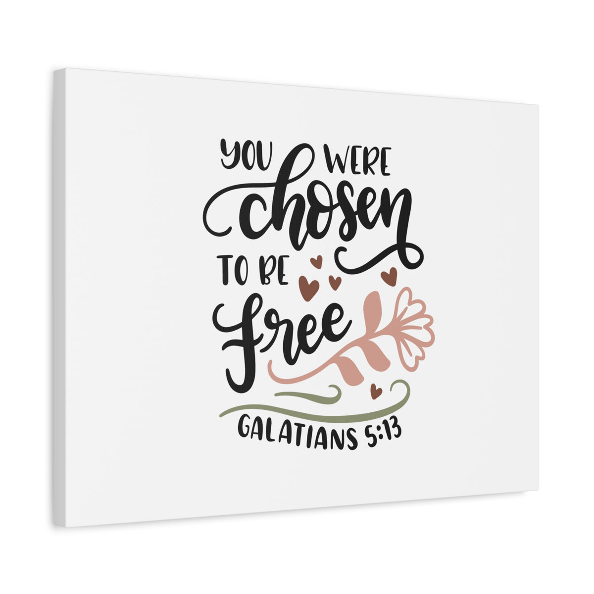 Scripture Canvas Chosen To Be Free Galatians 5:13 Christian Wall Art Bible Verse Print Ready to Hang