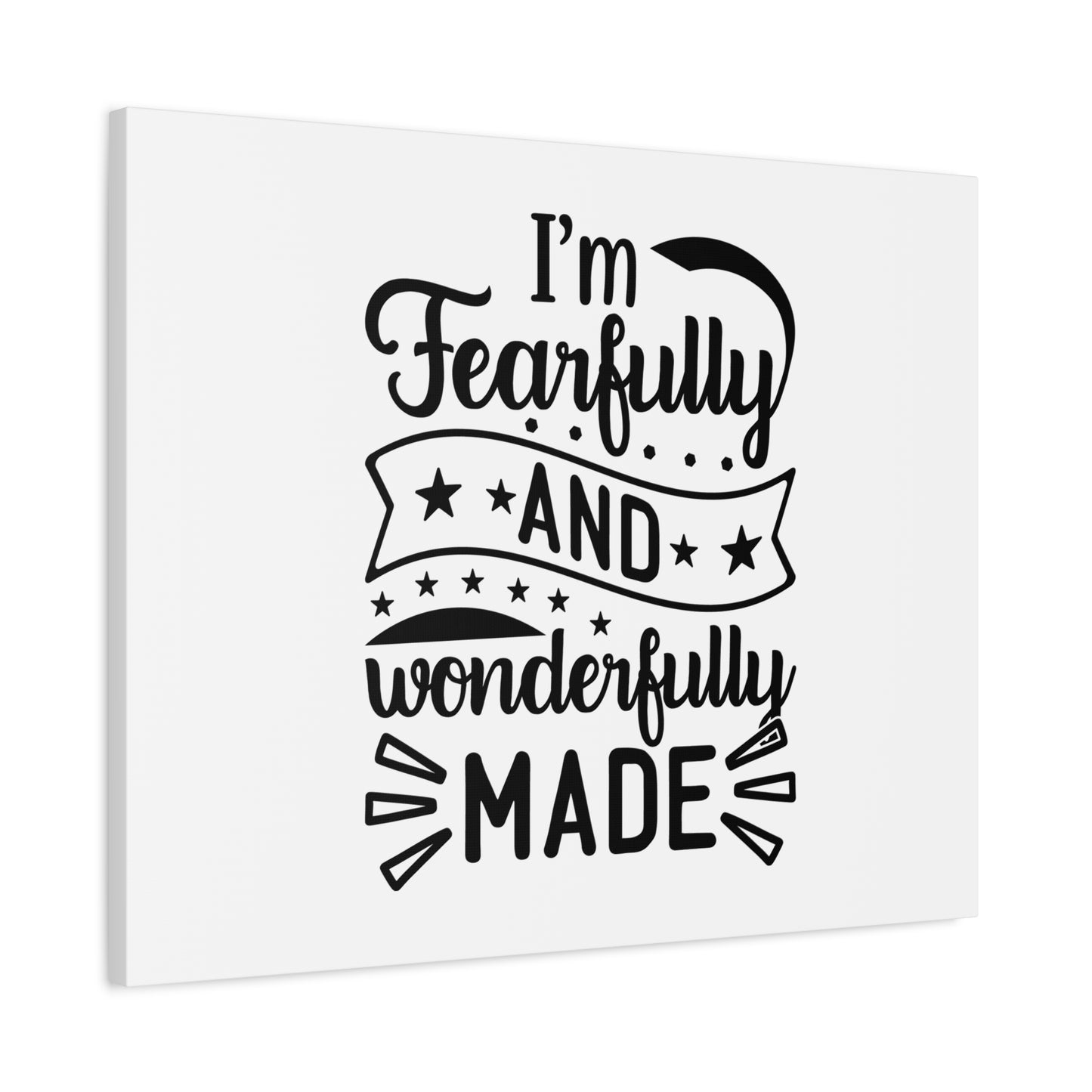 Scripture Canvas I'm Fearfully And Wonderfully Made Psalm 139:14 Christian Wall Art Bible Verse Print Ready to Hang