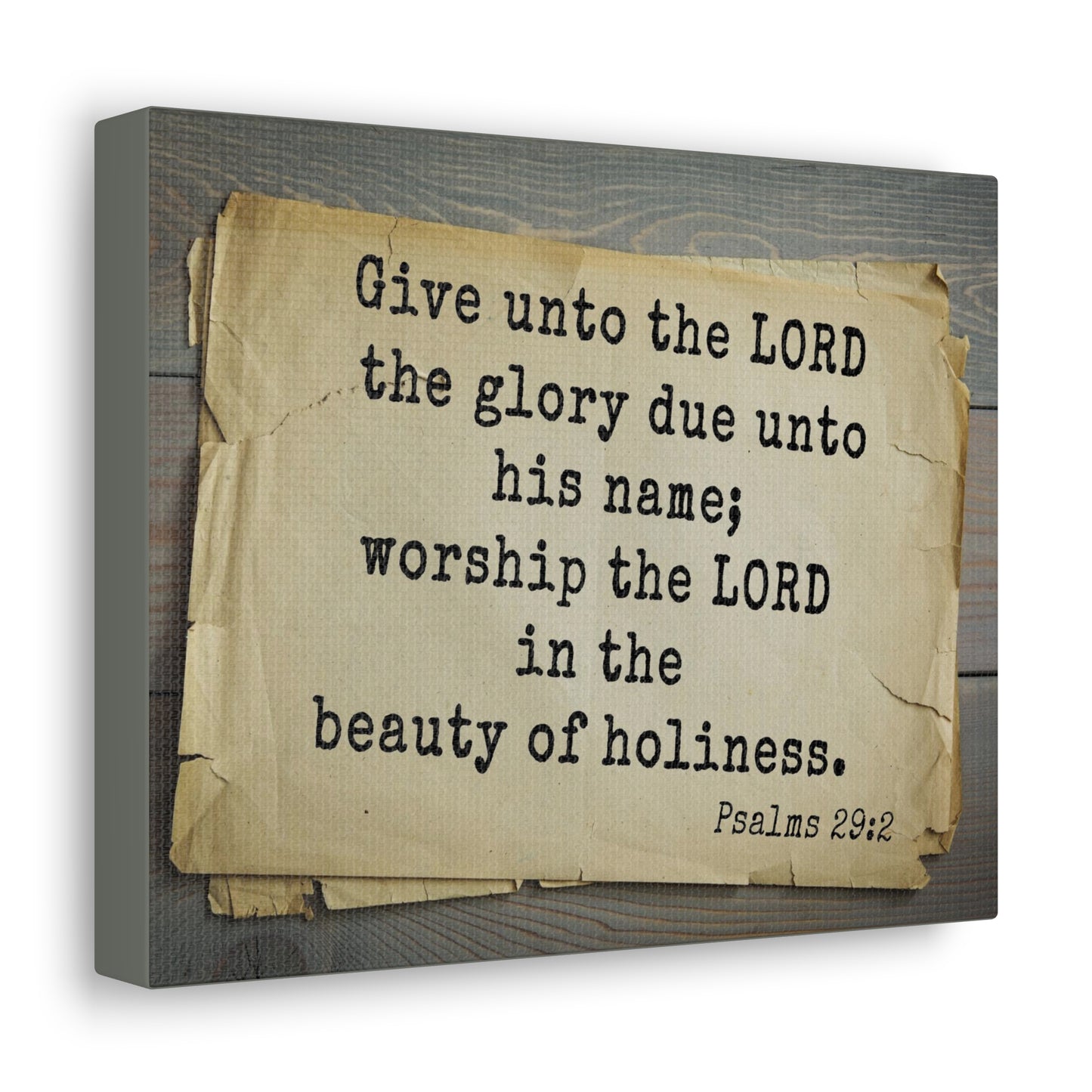 Worship The Lord Psalms 29:2 Bible Verse Canvas Christian Wall Art Bible Verse Print Ready To Hang