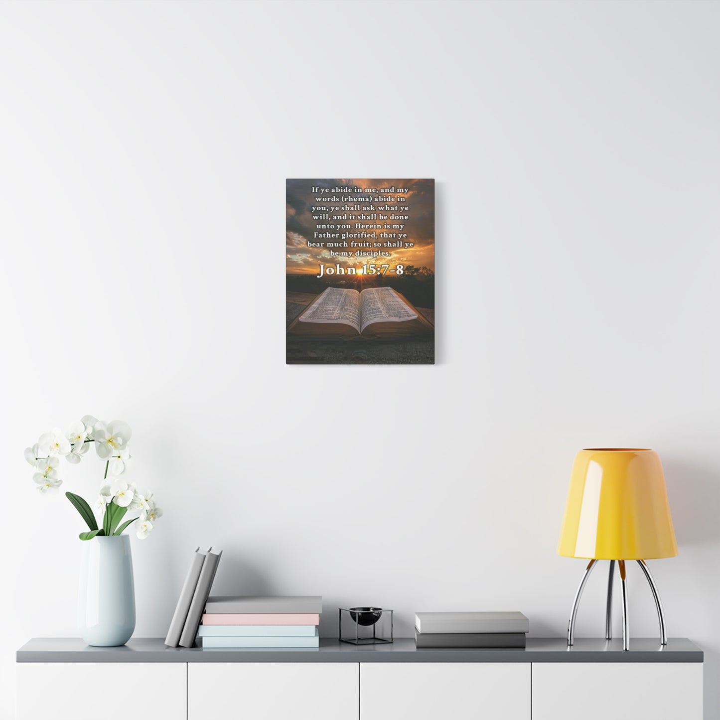 Scripture Walls John 15:7-8 KJV Bible Verse Canvas Christian Wall Art Ready to Hang Unframed