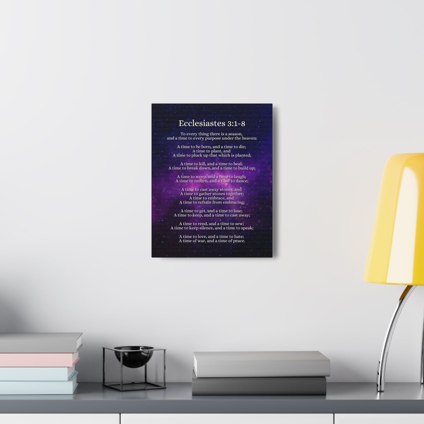 Time For Everything Universe Ecclesiastes 3:2 Bible Verse Canvas Christian Wall Art Ready to Hang