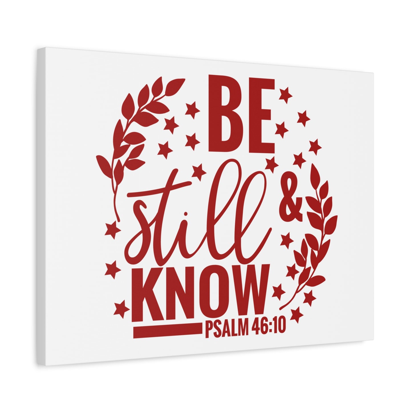 Scripture Canvas Be Still Psalm 46:10 Christian Wall Art Bible Verse Print Ready to Hang