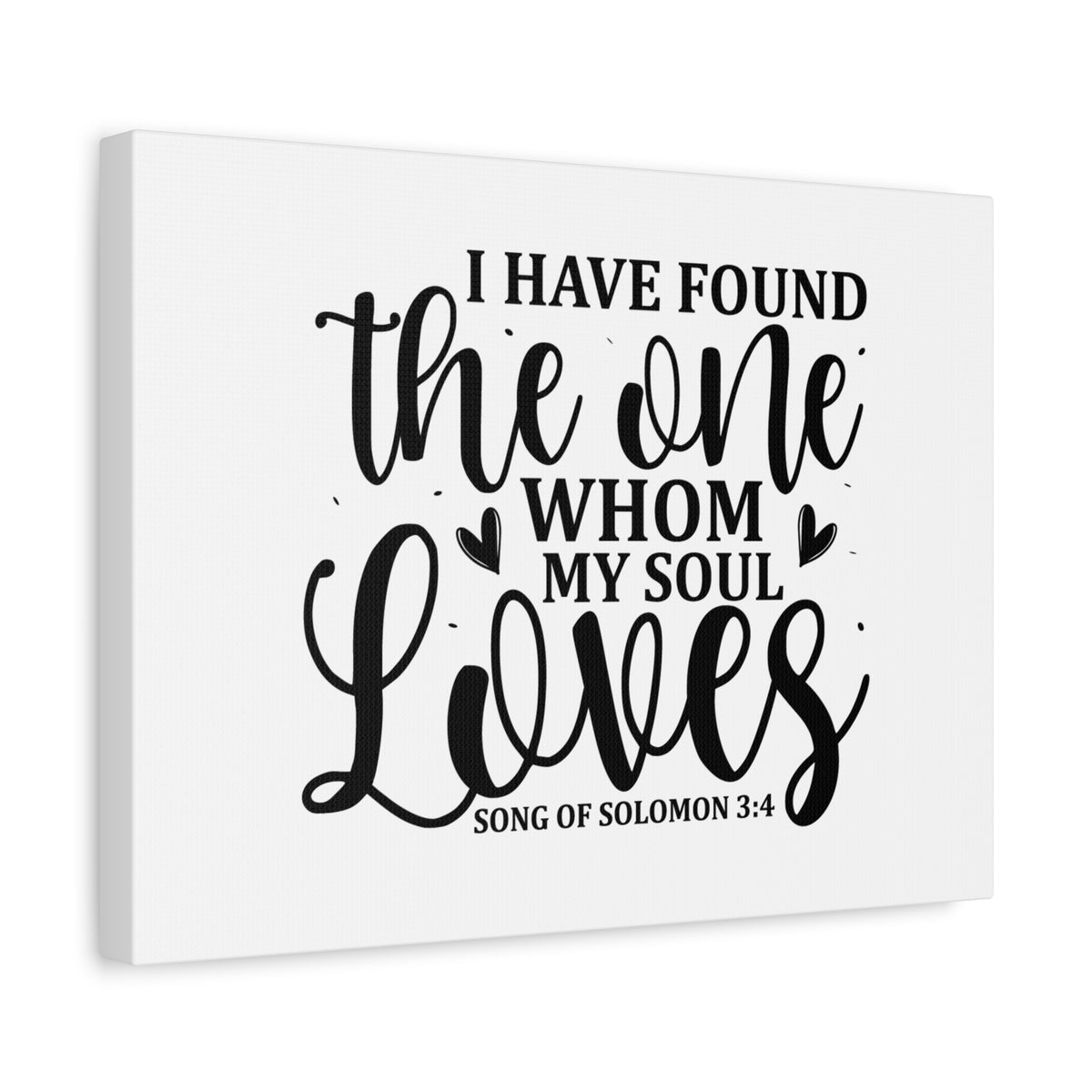 Scripture Canvas My Soul Loves Song Of Solomon 3:4 Christian Wall Art Bible Verse Print Ready to Hang