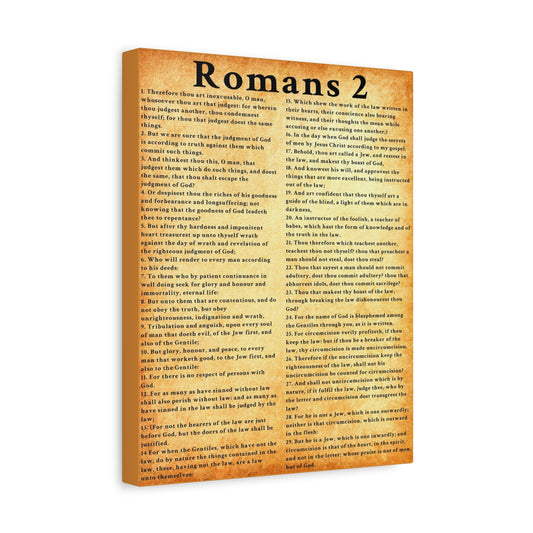 Scripture Walls Romans 2 Gold Bible Verse Canvas Christian Wall Art Ready to Hang Unframed