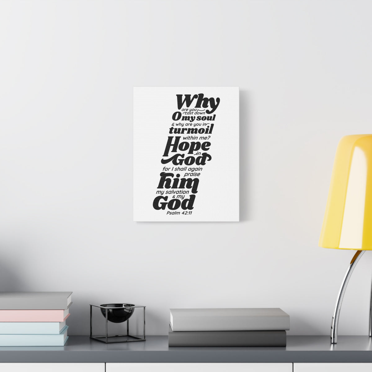 Scripture Walls Why Are You Cast Down Psalm 42:11 Bible Verse Canvas Christian Wall Art Ready to Hang