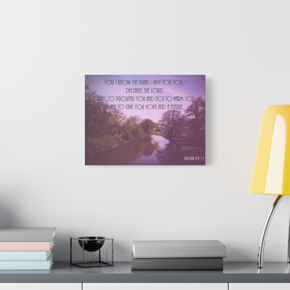 Scripture Canvas Declares The Lord Jeremiah 29:11 Christian Wall Art Bible Verse Print Ready to Hang