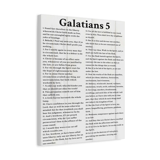 Scripture Walls Galatians 5 Fruit of the Spirit White Bible Verse Canvas Christian Wall Art Ready to Hang Unframed